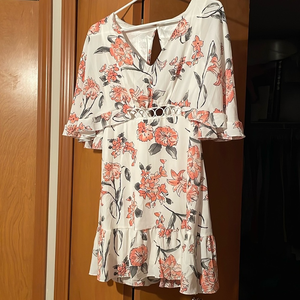 White floral dress